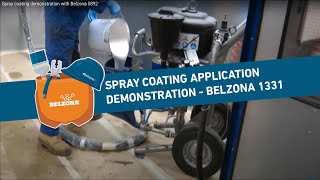 Spray coating application demonstration  Belzona 1331 [upl. by Tesler664]