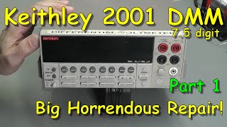 No086  Keithley 2001 75 digit Multimeter Repair  Part 1 [upl. by Eiramait]