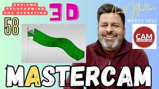 Mastercam 2024 cad  Mastercam 2024 3D tutorials for beginner in hindi  Mastercasm 3d drg no 58 [upl. by Ahsirhcal825]