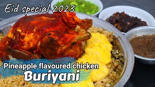 Eid special Biriyani 2023pineapple flavoured chicken biriyaniwhole chicken frySrilankan tamilvlog [upl. by Okechuku]