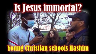 Is God Eternal or Immortal Muslim Apologist learns definition speakerscorner islam christianity [upl. by Ainit967]