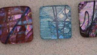 Dichroic cabochons and fusing glass 1a  How to Fuse Glass  Dichroic Glass Man [upl. by Hbahsur]