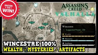 Assassins Creed Valhalla Wincestre All Collectibles Wealth Mysteries Artifacts [upl. by Airot]