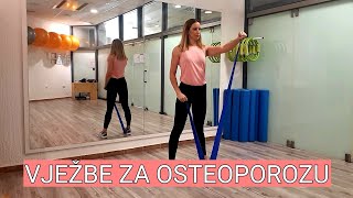 VJEŽBE PROTIV OSTEOPOROZE s elastičnom trakom  6 min [upl. by Bertold]