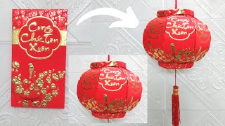 4 Cách làm Đồ trang trí Tết từ Bao Lì Xì – Làm lồng đèn – Làm quạt từ bao Lì Xì  Liam Channel [upl. by Htebasile]