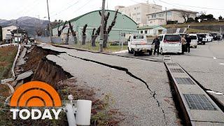 Powerful earthquakes rattle Japan trigger tsunami warnings [upl. by Aikym]