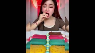 Asmr eating ice cream flavor milk dried chocolate Crispy delicious short video [upl. by Annovad]