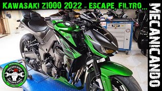 KAWASAKI Z1000 2022  INSTALAMOS ESCAPAMENTO FILTRO QUICK SHIFTER E TESTAMOS TUDO  MECANICANDO [upl. by Vera]