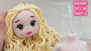 Amigurumi Barbie bebek 40 cm Part 8 Kafa birleştirmeSubtitulos en Español [upl. by Eeima179]