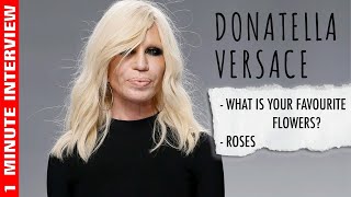 Donatella Versace One Minute Interview  donatella versace donatellaversace [upl. by Esinej99]