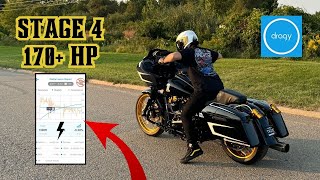 HOW FAST IS MY 170HP PERFORMANCE BAGGER 14 MILE ET [upl. by Rafaelof451]