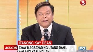 Itanong kay Dean  Ayaw magbayad ng utang dahil walang kasunduan [upl. by Srini716]