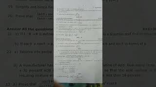 11th maths first mid term 2024 question paper [upl. by Nnylatsirk]