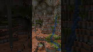 Minecraft Cave Base Terraforming  Adding an Easy Waterfall shorts [upl. by Hendren590]