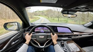 2023 Cadillac Escalade Premium Luxury Platinum  POV Walkaround and Test Drive ASMR [upl. by Ennovehc]