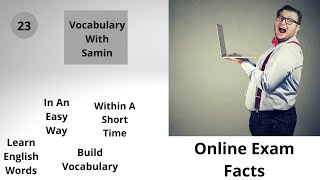 Vocabulary For IELTS Online Exam Facts vocabularyforielts vocabularywithsamin [upl. by Singhal]