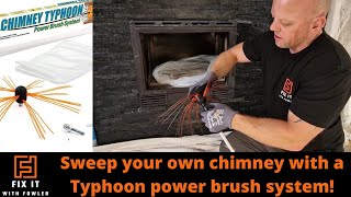 How to sweep a chimney yourself  Chimney Typhoon review chimneysweep [upl. by Blaise]