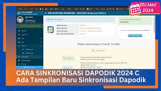 CARA SINKRONISASI DAPODIK 2024 C SEMESTER GENAP [upl. by Relyks870]