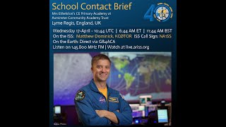 ARISS Contact between the International Space Station NA1SS and Axminster MultiAcademy Trust GB4ACA [upl. by Aymahs]