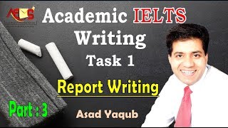 Academic IELTS Writing Task 1  Report Writing  Asad Yaqub  Part 3 [upl. by Ahsilla964]