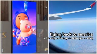 seoul vlog flying home from korea delta icn to dtw  day 18 korea [upl. by Oer]