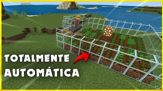 COMO FAZER UMA PLANTAÇÃO AUTOMÁTICA COM VILLAGER MINECRAFT PE 117 [upl. by Mahon767]