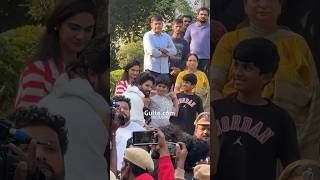 AlluArjuns Homecoming 🥹❤️  An emotional moment AlluAyaan AlluArha  Gulte [upl. by Enileda]