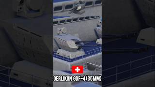 Modern Warships Oerlikon GDF4 35 mm 🔥 antiaircraft guns 🇨🇭 shorts short modernwarships [upl. by Ader700]