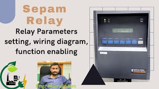 Sepam Relay  Parameters setting  Wiring diagram  Functions enabling disabling  Sepam 1000 merlin [upl. by Mazurek]