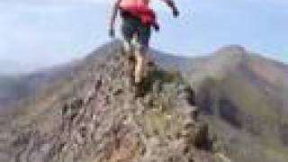 Crib Goch Snowdon Initial scrambling [upl. by Namron]