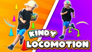 Kindergarten LOCOMOTION skills Lesson 1 Jumping hopping weaving [upl. by Kariv]