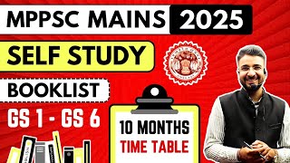 MPPSC MAINS 2025  Booklist  10 महीने का Plan  Detailed Strategy  By Abhishek Sir [upl. by Feld883]