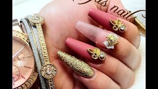 Uñas acrílicas para enamorar este 14 de febrero 2017 [upl. by Yancy]