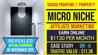 Earn 1130Month from Affiliate Marketing amp Display Ads  Start Soundproof Niche with a Case Study [upl. by Sille]