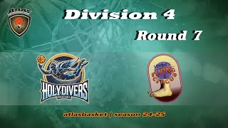 Atlasbasket  Div 4Round 7  HOLYDIVERS vs LFC [upl. by Nerred]