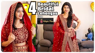 4 Beautiful Bridal Lehengas in Budget From Ethnic Plus  Online Shopping Review  Home n Much More [upl. by Nesyaj]