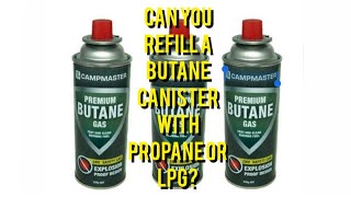 Can You Refill A Butane Cartridge With LPG or Propane Part 1 science experiment [upl. by Neelloj]