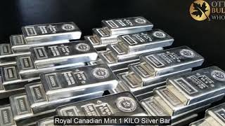 Royal Canadian Mint 1 KILO Silver Bars  Ottawa Bullion Wholesale [upl. by Teemus512]