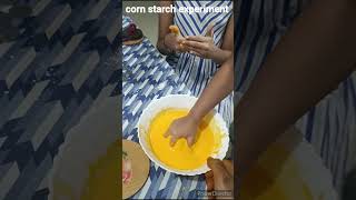 cornstarch experiment non Newtonian fluid solid and liquid behaviour same time [upl. by Abrams]