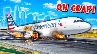 Pilot FORGETS to Lower Landing Gear Lands Anyway GTA 5 [upl. by Eiten240]