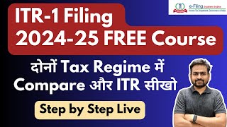 ITR 1 Filing Online 202425  How to File ITR 1 under Old Tax Regime vs New Tax Regime  ITR 1 File [upl. by Aisatal]