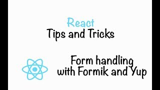 Form handling in ReactNative with Formik and Yup [upl. by Dranek]