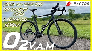 New Factor O2 VAM  lightweight and aero worlds fastest climbing road bike [upl. by Ainak]