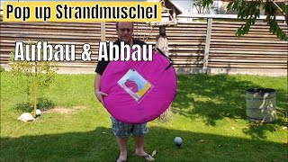 Pop up Strandmuschel von Aldi amp Lidl Aufbau amp Abbau Anleitung [upl. by Arimihc]