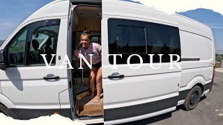 Our SELF BUILT VW Crafter  VAN TOUR [upl. by Eatnoed242]