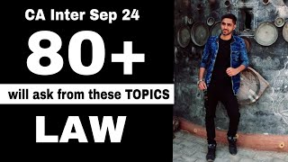 LAW IMP TOPICS CA INTER SEP 24 LAW IMP Chapters important questions list 2024 CA Pratik Thakkar [upl. by Eeloj]