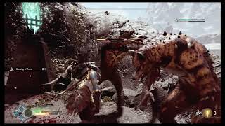 God of War  Double Wulver Fight Forgotten Caverns Brazier [upl. by Adnohsar]