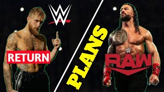 Roman Reigns Raw 2025 plans Jake Paul WWE Return [upl. by Ynaffet]