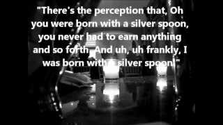 Mitt Romney quotI was born with a silver spoonquot [upl. by Ulick]