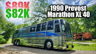 1990 Prevost Marathon XL 40 For Sale in Fort Worth Texas [upl. by Amlus]